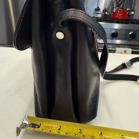 GODDAR Women’s European Black Leather Crossbody W/ Silver Accents - Picture 14 of 16